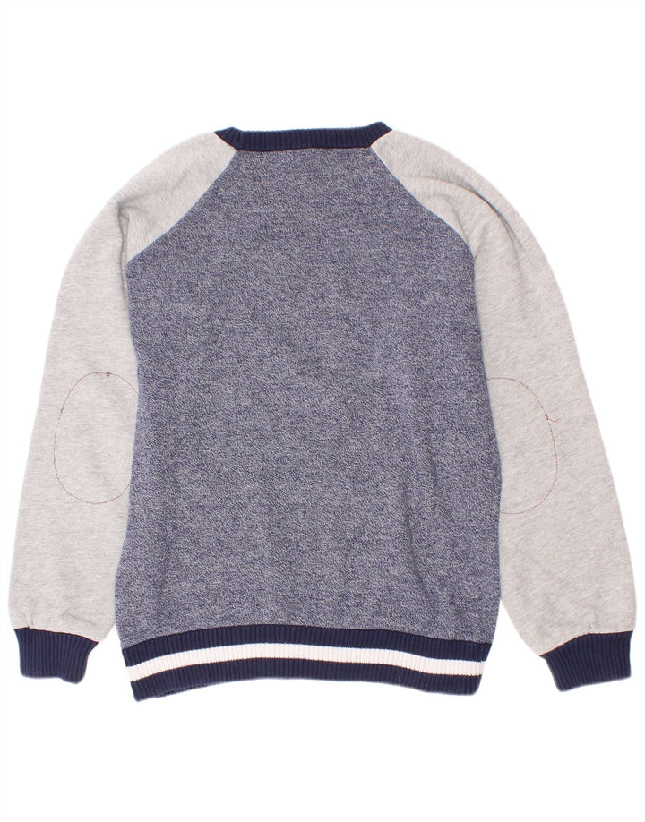 Timberland Boys Crew Neck Jumper Sweater 9-10 Years Blue Colourblock