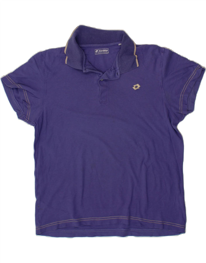 LOTTO Mens Polo Shirt Large Purple Cotton Vintage Lotto and Second-Hand Lotto from Messina Hembry 