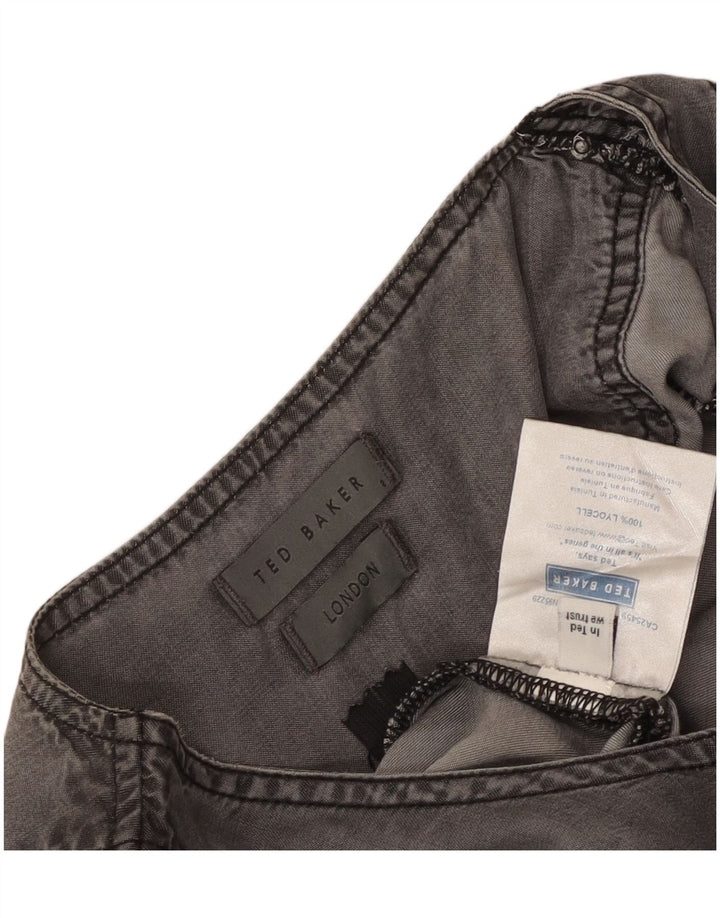 Ted Baker Womens A-Line Dress Size 2 Small Grey Lyocell