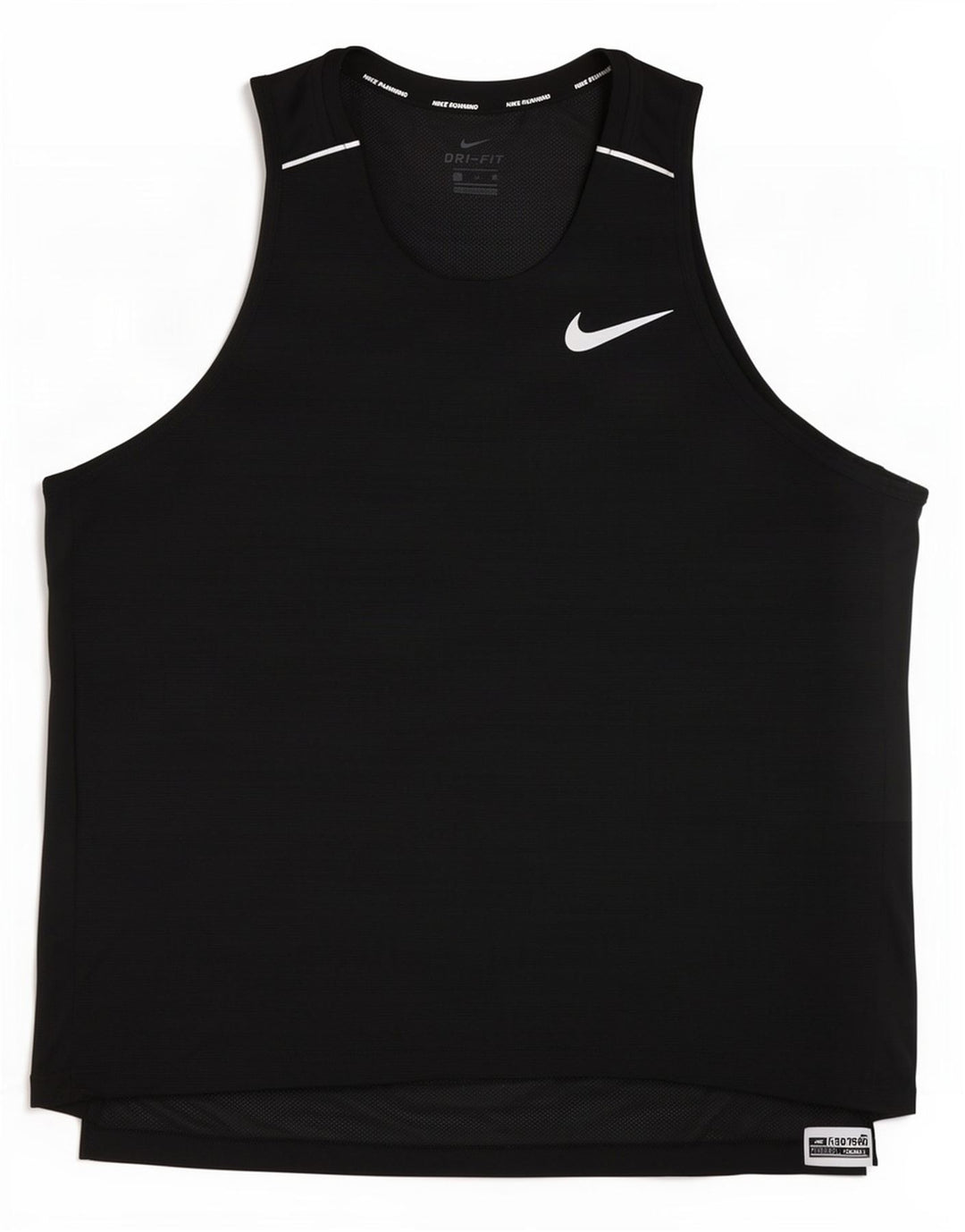 Nike Mens Dri Fit Vest Top XL Black Pinstripe Polyester