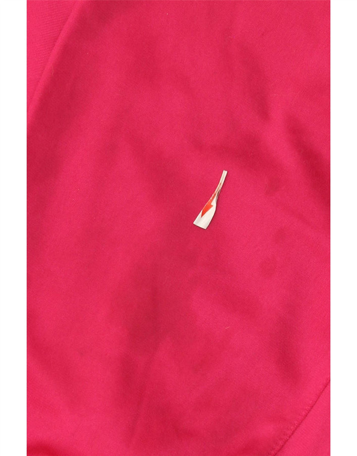 Vintage Mens Graphic Tracksuit Top Jacket 2XL Pink Colourblock Polyester