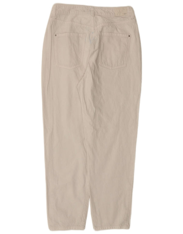 Zara Womens High Waist Tapered Jeans EU 40 Medium W30 L27 White