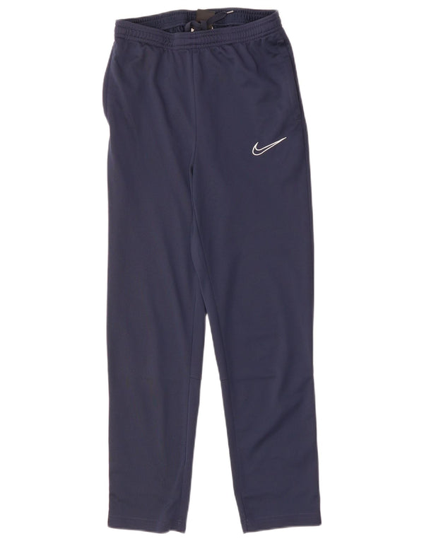NIKE Boys Dri Fit Tracksuit Trousers Joggers 13-14 Years XL Navy Blue