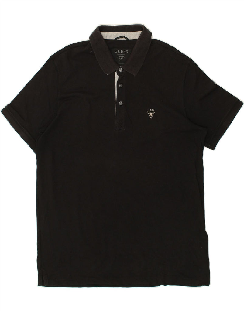 GUESS Mens Polo Shirt XL Black Cotton | Vintage Guess | Thrift | Second-Hand Guess | Used Clothing | Messina Hembry 