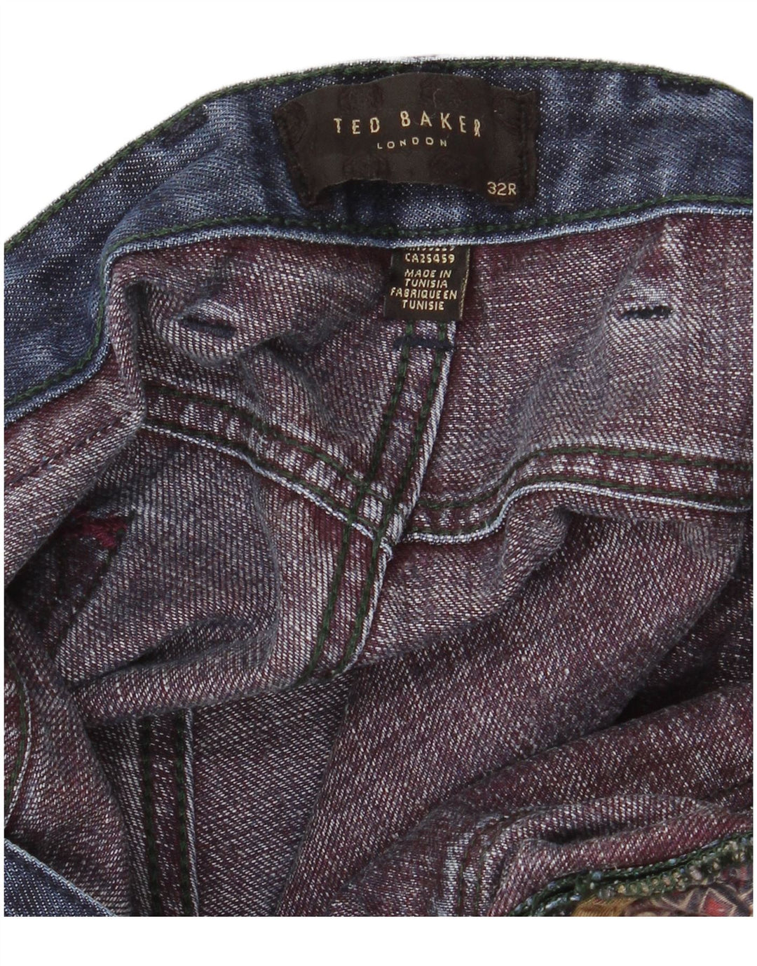TED BAKER Mens Straight Jeans W32 L32 Navy Blue