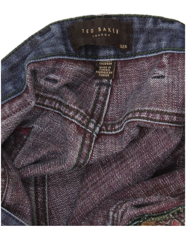 TED BAKER Mens Straight Jeans W32 L32 Navy Blue