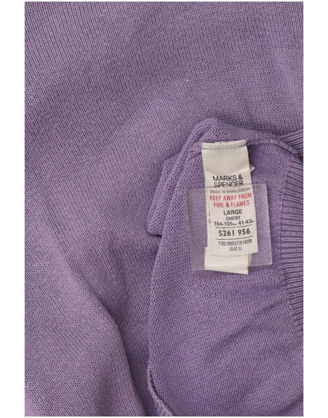 Marks & Spencer Mens Blue Harbour Boat Neck Jumper Sweater Large Purple