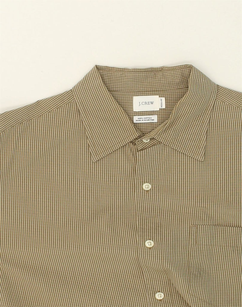 J. CREW Mens Shirt Medium Brown Gingham Cotton | Vintage J. Crew | Thrift | Second-Hand J. Crew | Used Clothing | Messina Hembry 