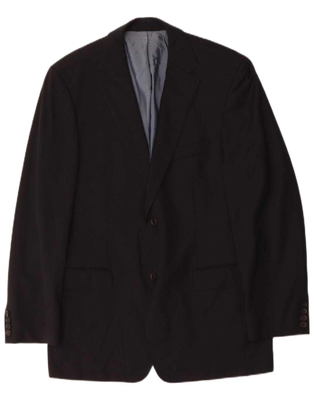 Hugo Boss Mens 2 Button Blazer Jacket EU 52 XL Navy Blue Virgin Wool