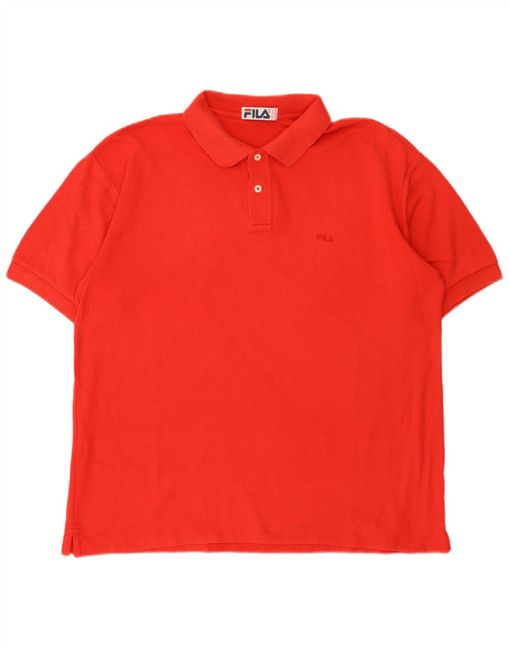 Fila Mens Polo Shirt IT 50 Medium Red