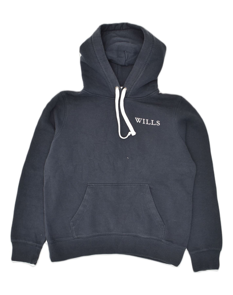 JACK WILLS Womens Hoodie Jumper UK 12 Medium  Navy Blue Cotton | Vintage Jack Wills | Thrift | Second-Hand Jack Wills | Used Clothing | Messina Hembry 