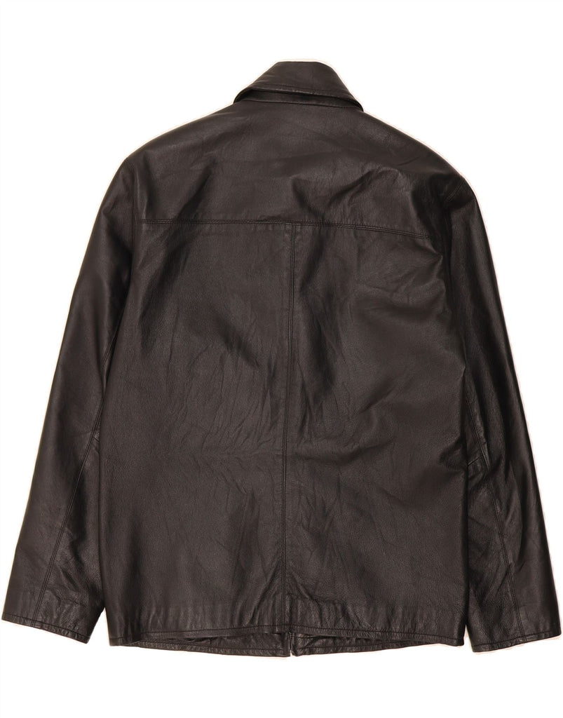 ANGELO LITRICO Mens Leather Jacket UK 36 Small Black Leather Vintage Angelo Litrico and Second-Hand Angelo Litrico from Messina Hembry 
