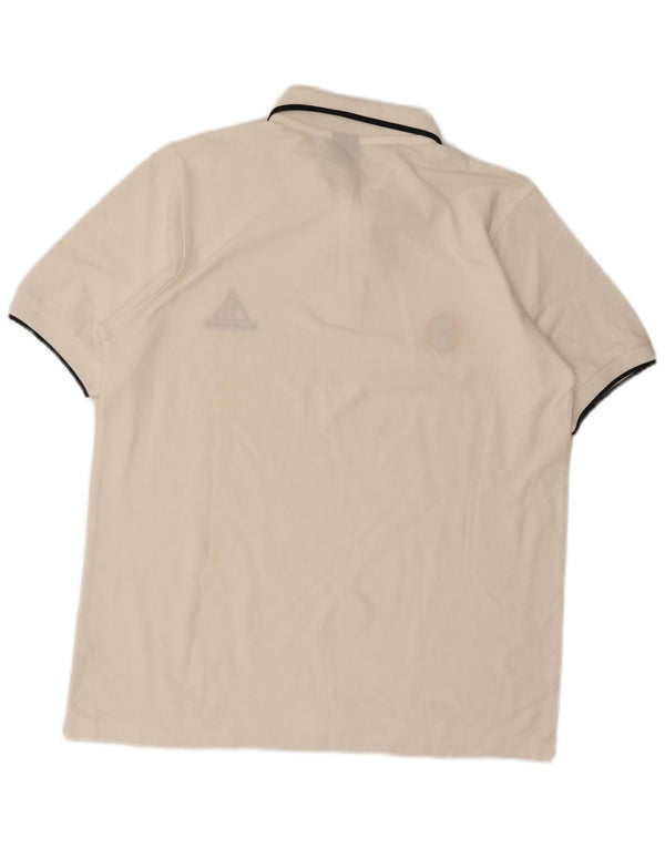 Le Coq Sportif Mens Polo Shirt XL White Cotton