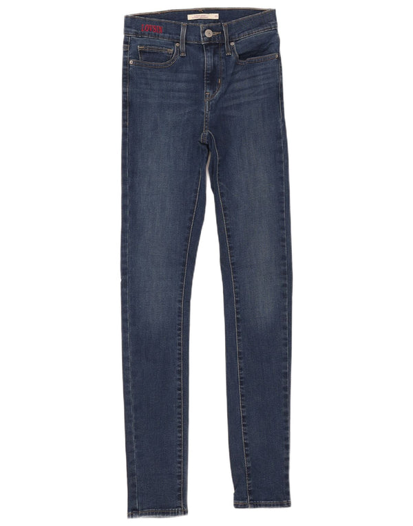 Levi's Womens Slimming Skinny Jeans W25 L32 Blue Cotton