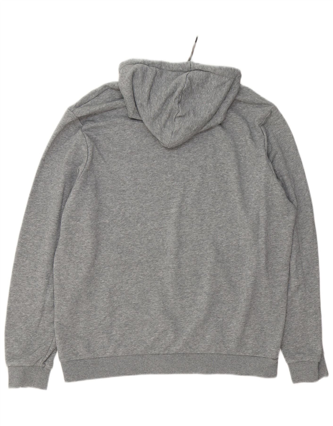 Puma Mens Hoodie Jumper Large Grey Flecked Cotton