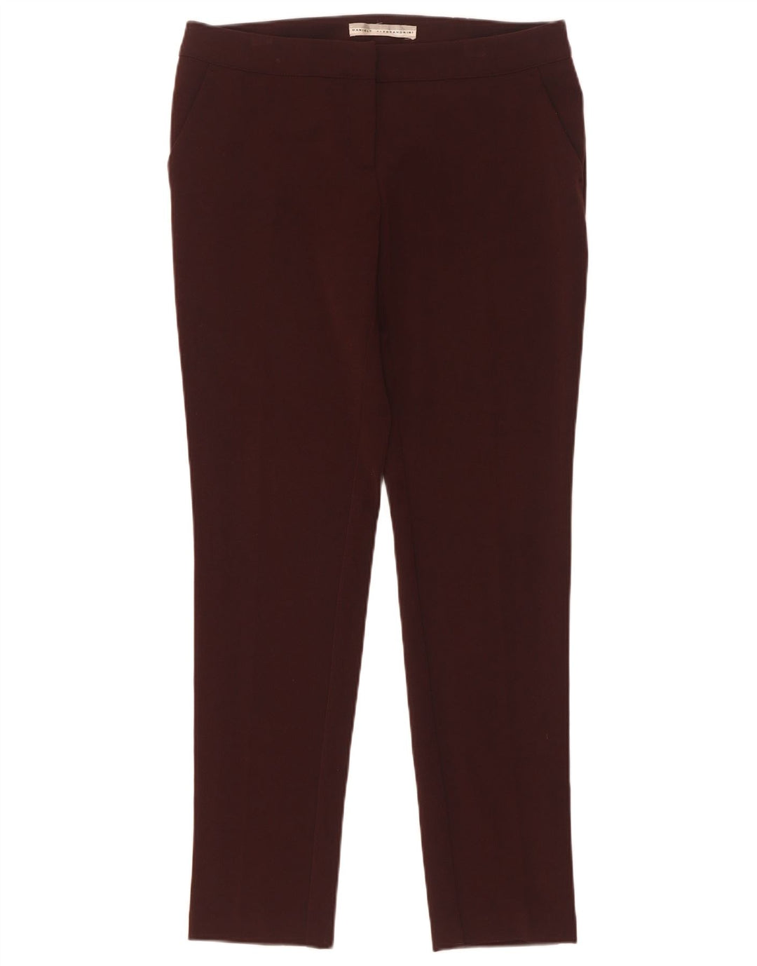 Daniele Alessandrini Womens Slim Chino Trousers IT 42 Medium W32 L30 Maroon