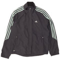 Adidas Womens Clima Proof Tracksuit Top Jacket UK 16 Large Grey Polyester