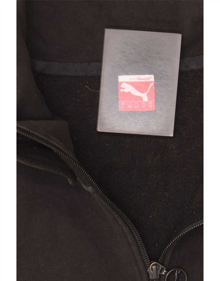 Puma Womens Graphic Tracksuit Top Jacket UK 14 Large Black