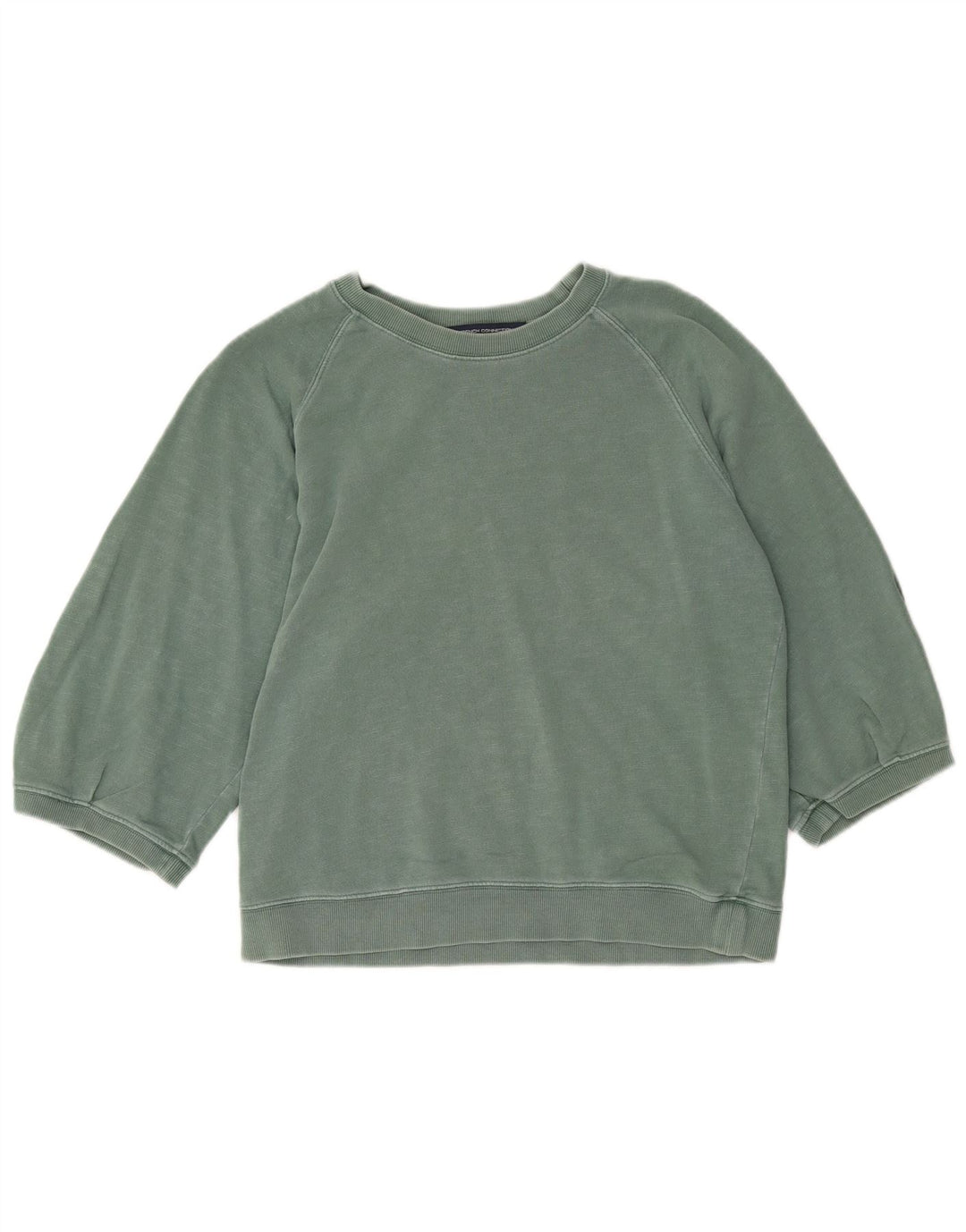 French Connection Womens 3/4 Sleeve Sweatshirt Jumper UK 10 Small Green