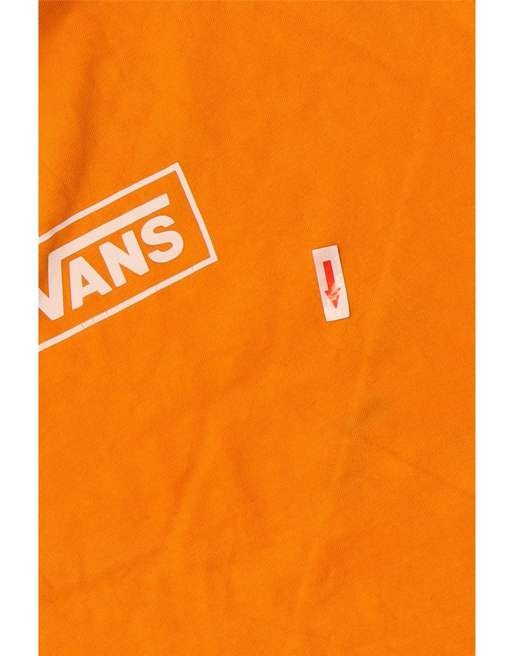 Vans Mens Custom Fit Graphic T-Shirt Top Small Orange Cotton