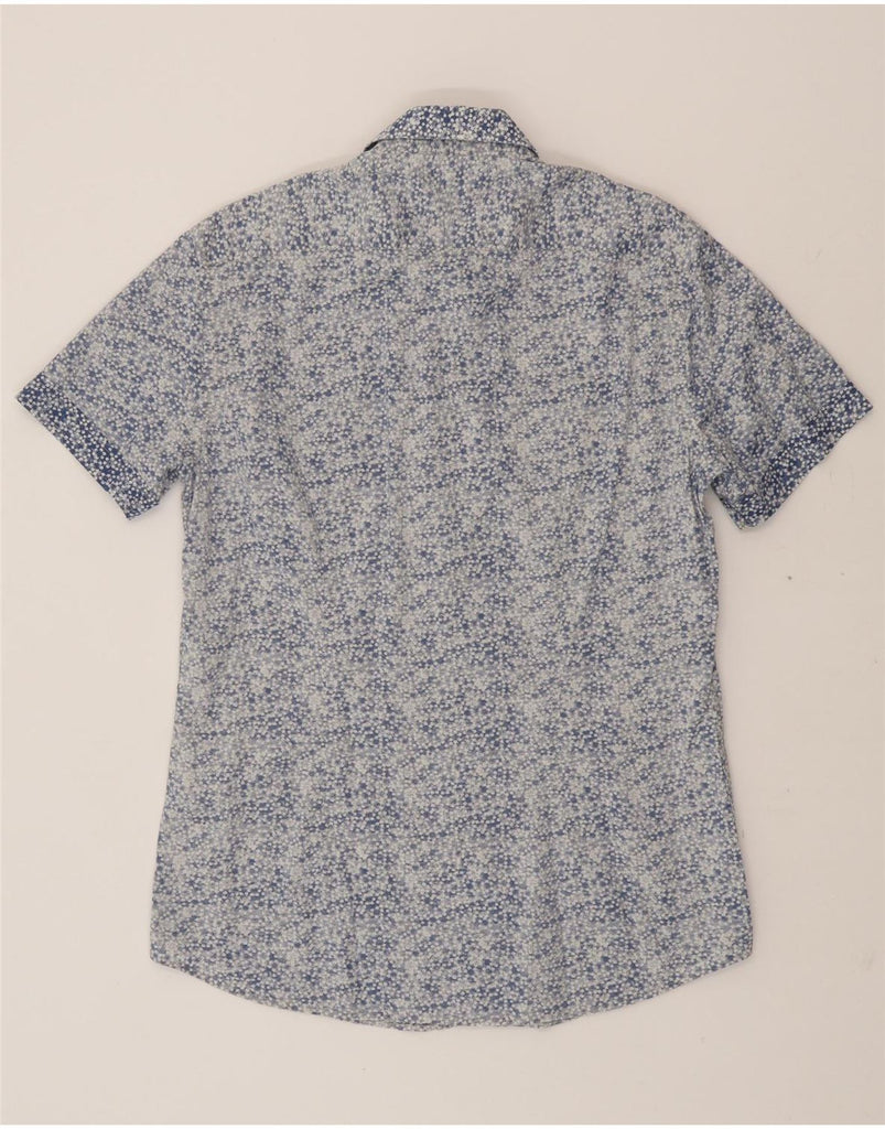 GAS Mens Short Sleeve Shirt Large Blue Floral Vintage Gas and Second-Hand Gas from Messina Hembry 