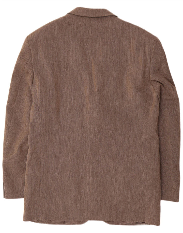 Kenzo Mens 3 Button Blazer Jacket IT 50 Large Brown Wool