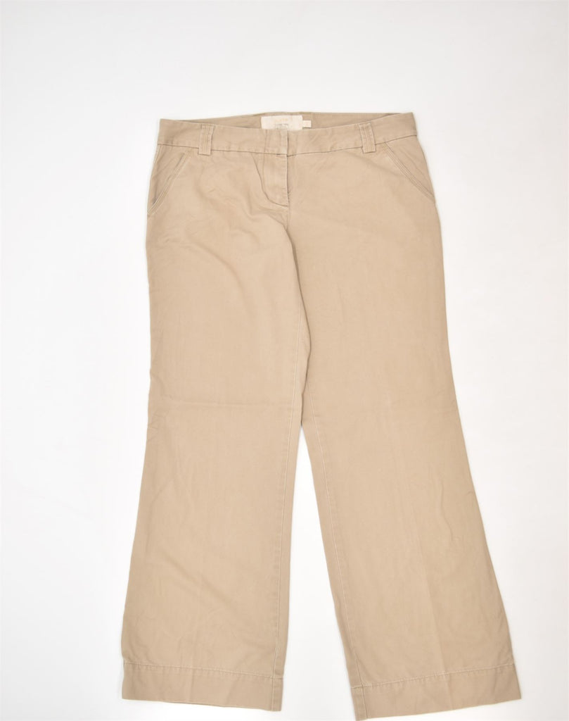 J. CREW Womens Tall Flare Chino Trousers US 8 Medium W32 L35 Brown Cotton | Vintage | Thrift | Second-Hand | Used Clothing | Messina Hembry 