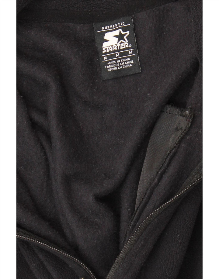 STARTER Mens Fleece Jacket UK 38 Medium Black Colourblock Polyester Vintage Starter and Second-Hand Starter from Messina Hembry 