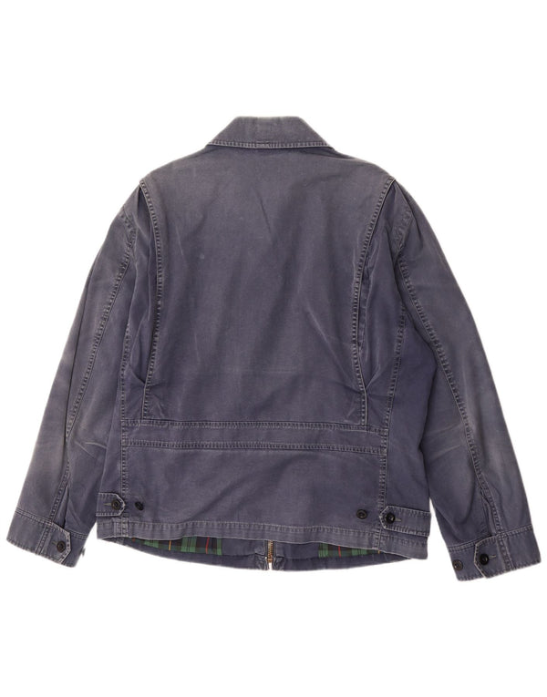 Polo Ralph Lauren Mens Bomber Jacket UK 40 Large Blue Cotton