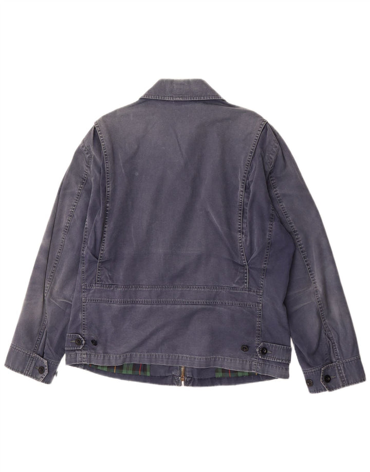 Polo Ralph Lauren Mens Bomber Jacket UK 40 Large Blue Cotton