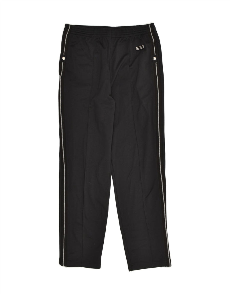 CHAMPION Mens Tracksuit Trousers Medium Black Polyester | Vintage Champion | Thrift | Second-Hand Champion | Used Clothing | Messina Hembry 