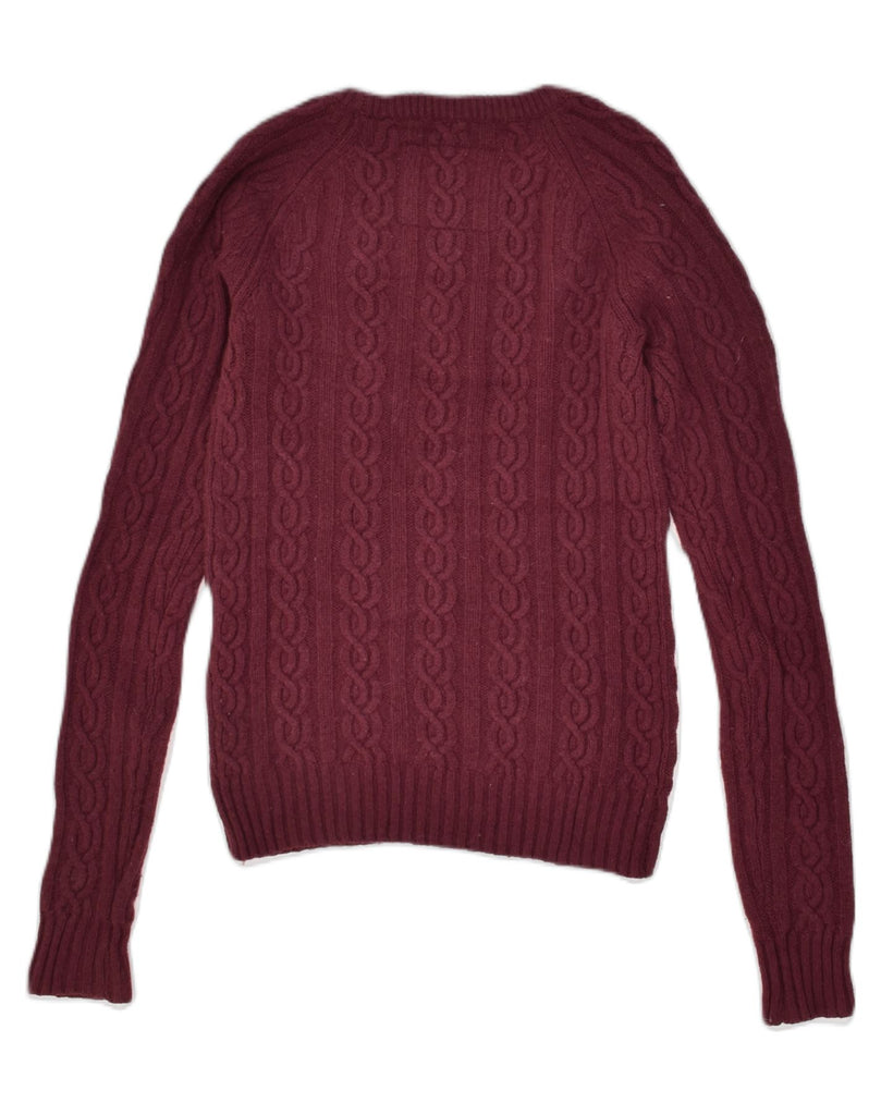 JACK WILLS Womens Crew Neck Jumper Sweater UK 8 Small  Burgundy | Vintage Jack Wills | Thrift | Second-Hand Jack Wills | Used Clothing | Messina Hembry 