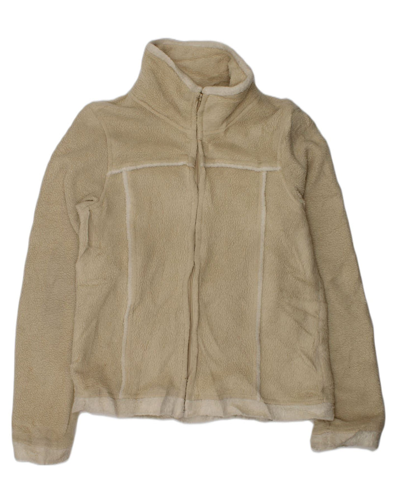 TOMMY HILFIGER Girls Fleece Jacket 10-11 Years XL Beige Polyester | Vintage Tommy Hilfiger | Thrift | Second-Hand Tommy Hilfiger | Used Clothing | Messina Hembry 