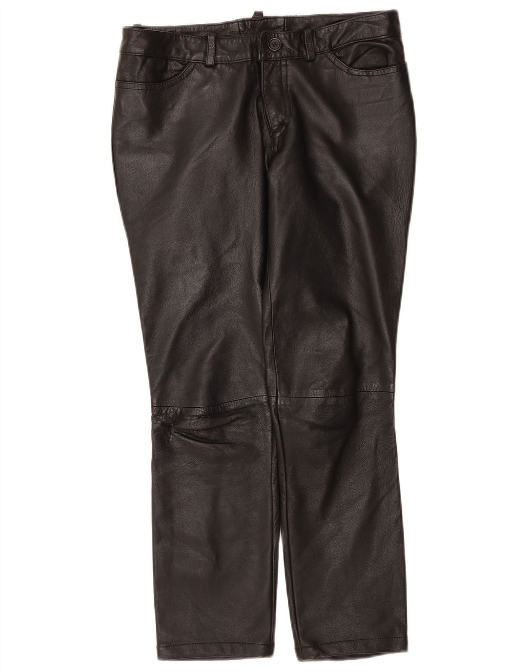 Zen Womens Leather Trousers EU 38 Medium W28 L26 Black Leather