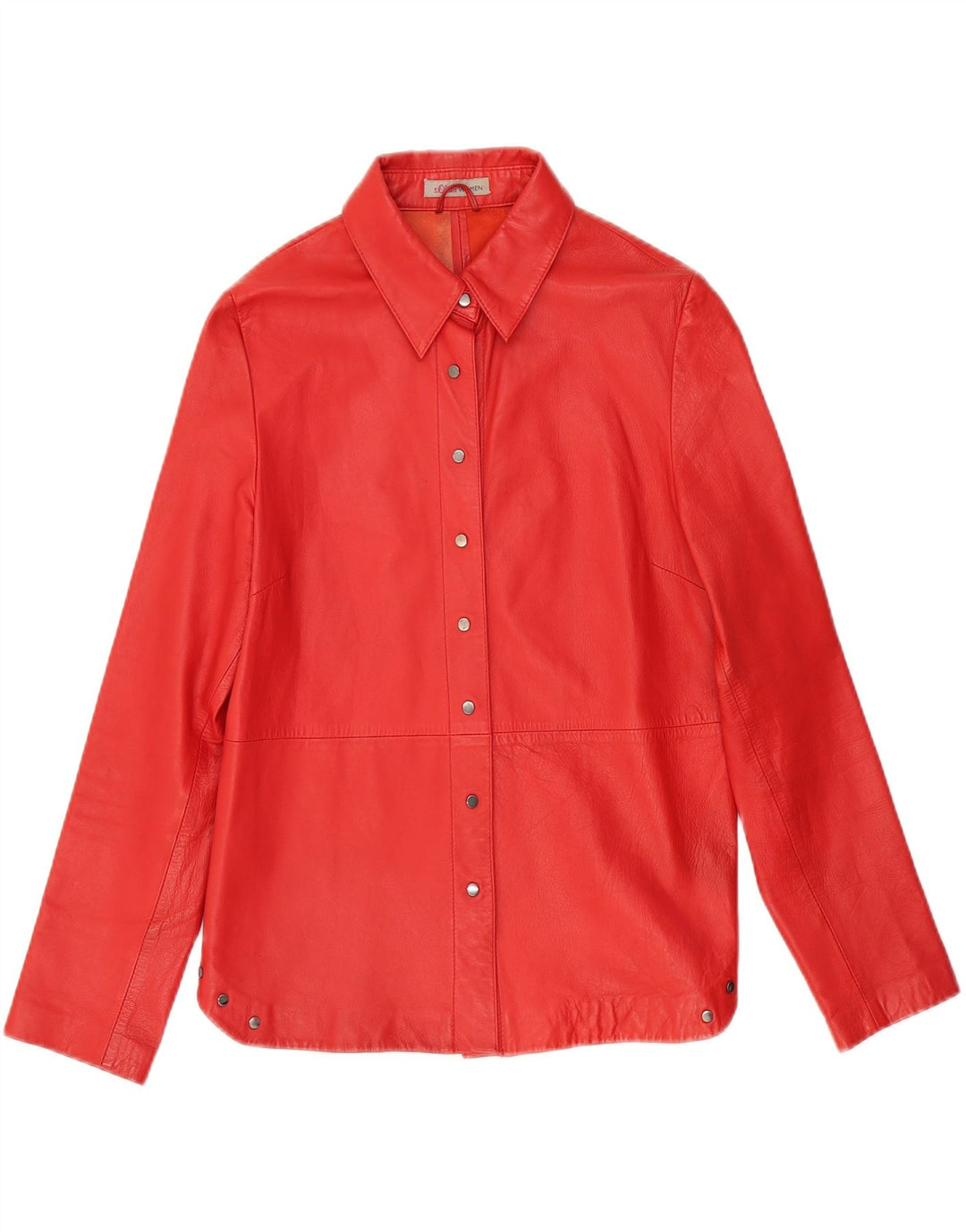 S.OLIVER Womens Leather Jacket IT 38 XS Red Leather Vintage S.Oliver and Second-Hand S.Oliver from Messina Hembry 