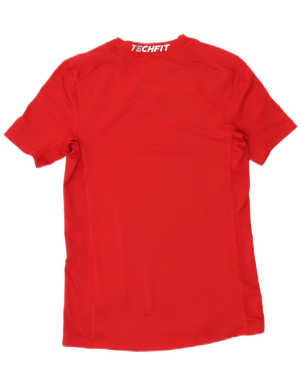Adidas Boys Climalite T-Shirt Top 13-14 Years Red Polyester