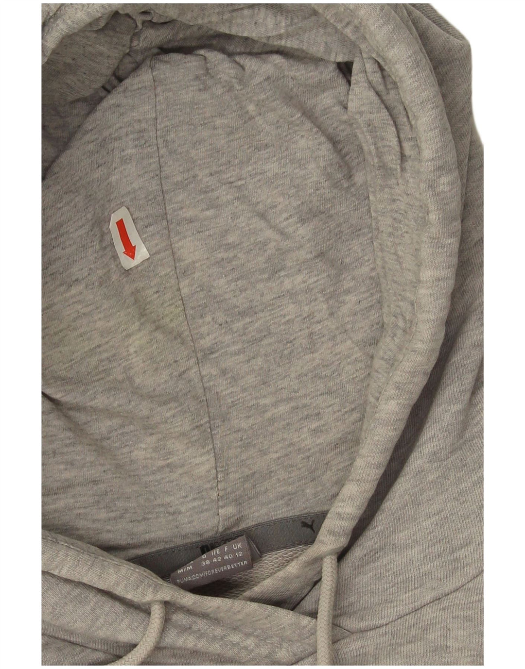 Puma Womens Graphic Hoodie Jumper UK 12 Medium  Grey Flecked