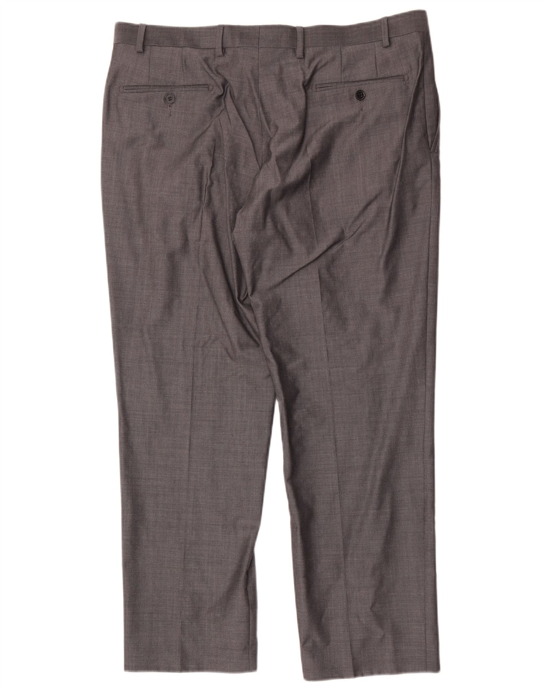 Marks & Spencer Mens Autograph Straight Suit Trousers W38 L29 Grey Wool