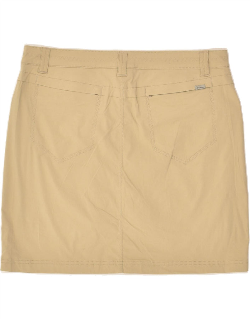 EDDIE BAUER Womens Straight Skirt US 14 XL W36  Beige Nylon | Vintage Eddie Bauer | Thrift | Second-Hand Eddie Bauer | Used Clothing | Messina Hembry 