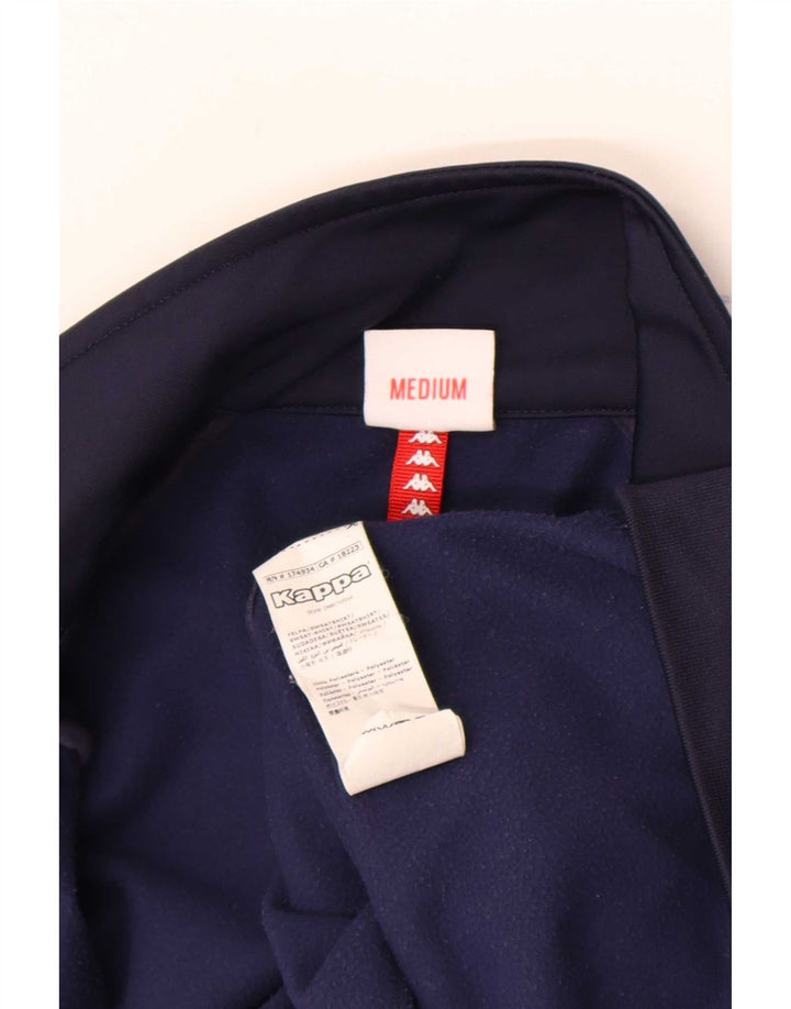 Kappa Mens Graphic Tracksuit Top Jacket Medium Navy Blue Colourblock