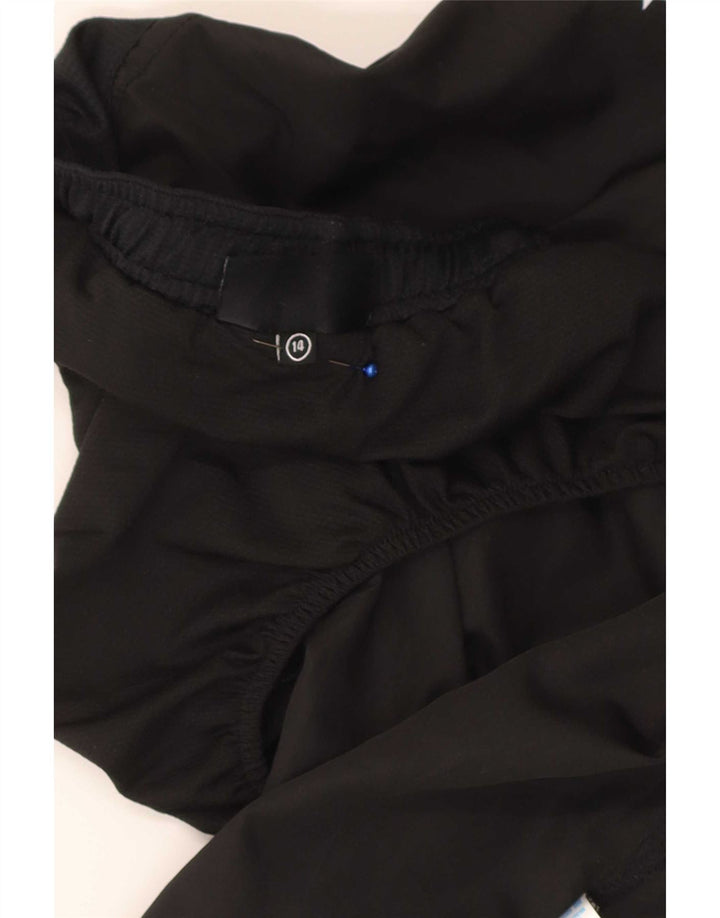 Champion Womens Graphic Regular Sport Shorts UK 14 Large Black Polyester