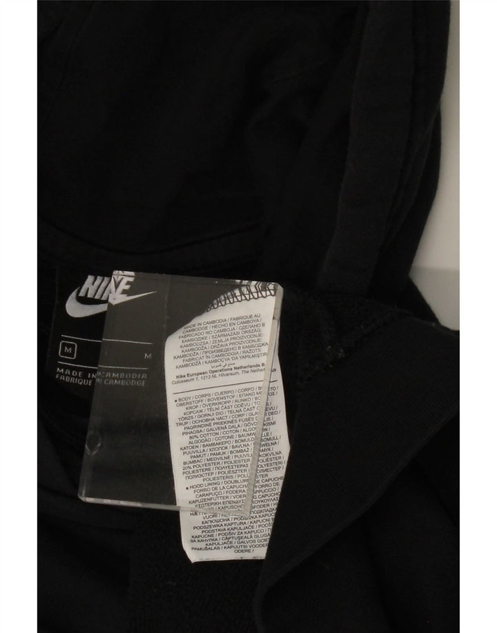 NIKE Mens Hoodie Jumper Medium Black Cotton Vintage Nike and Second-Hand Nike from Messina Hembry 