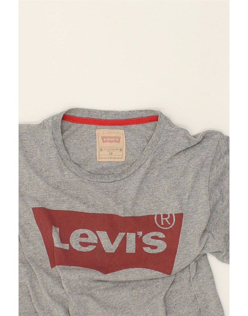 LEVI'S Boys Graphic T-Shirt Top 11-12 Years Grey Cotton | Vintage Levi's | Thrift | Second-Hand Levi's | Used Clothing | Messina Hembry 