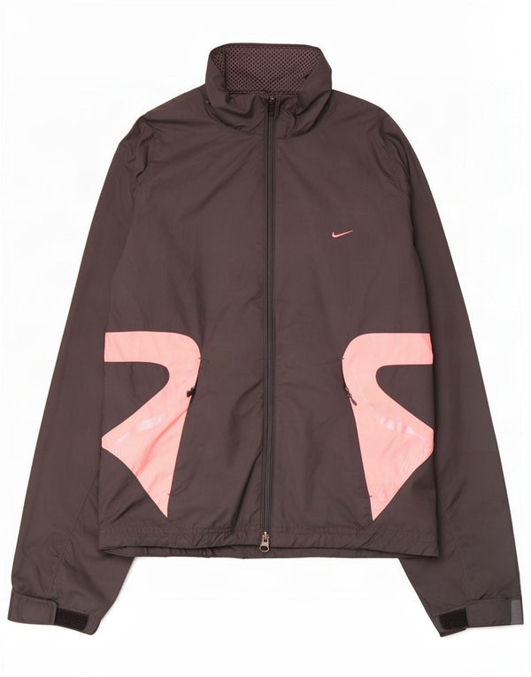 Nike Womens Climalite Rain Jacket UK 8/10 Small Grey Colourblock Polyester