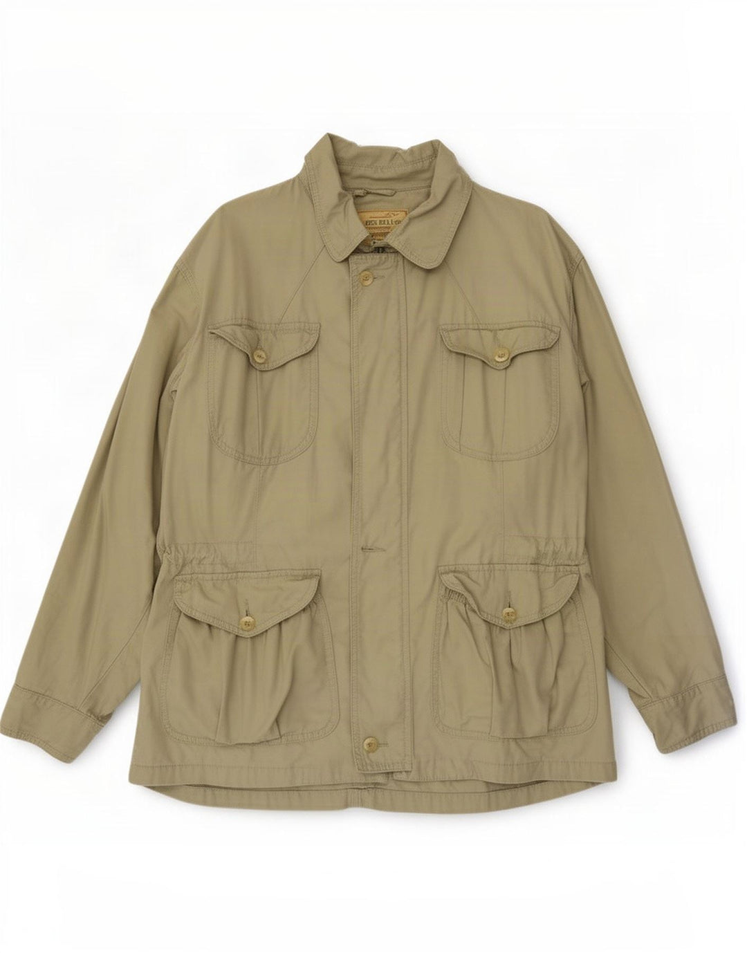 James Dillon Mens Utility Jacket UK 38 Medium Beige Cotton