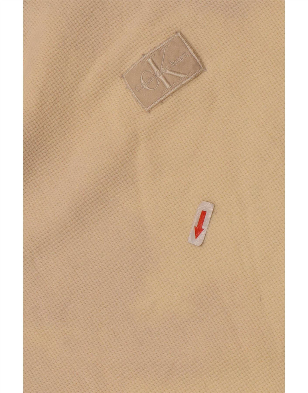Calvin Klein Mens Top Long Sleeve XL Beige Cotton