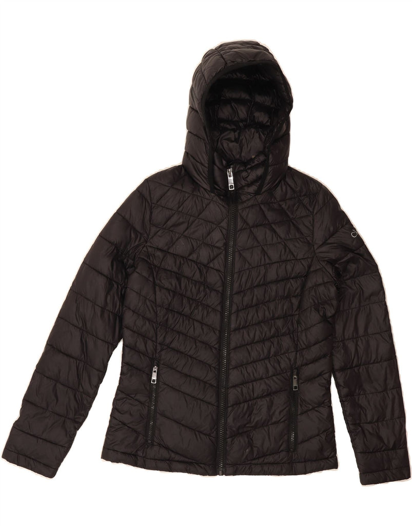 CALVIN KLEIN Mens Hooded Padded Jacket UK 38 Medium Black Nylon Vintage Calvin Klein and Second-Hand Calvin Klein from Messina Hembry 