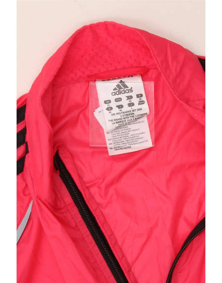 ADIDAS Womens Rain Jacket UK 12 Medium Pink Polyester Vintage Adidas and Second-Hand Adidas from Messina Hembry 