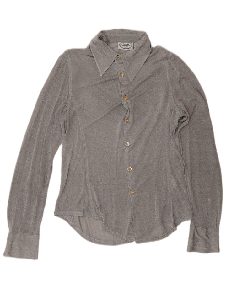 Swish Womens Shirt UK 14 Large Silver