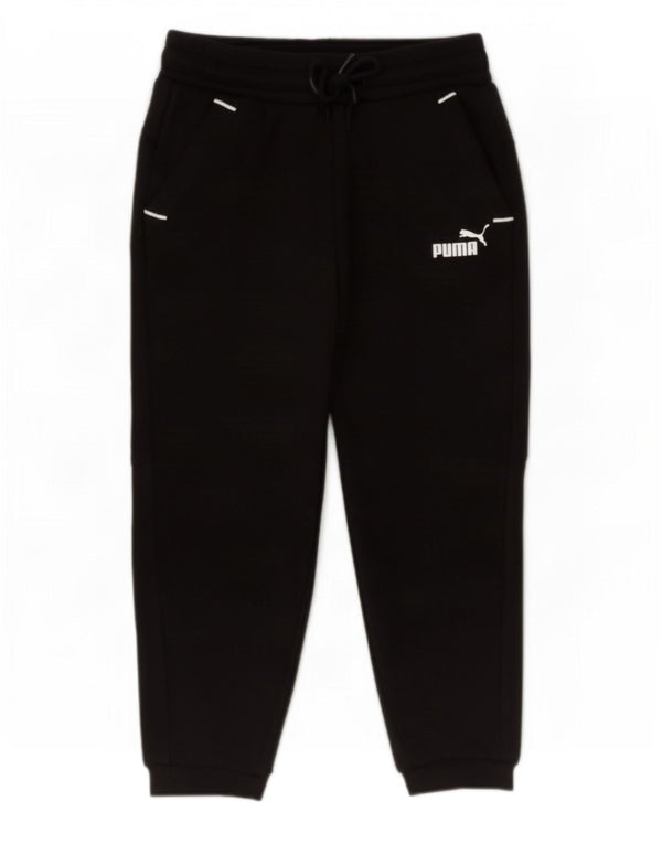 Puma Boys Graphic Tracksuit Trousers Joggers 5-6 Years Black Cotton